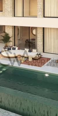Urbanisation moderne avec villas de luxe – où le luxe rencontre la nature