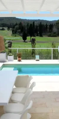 Nice house located on the green of Roca Llisa Golf course