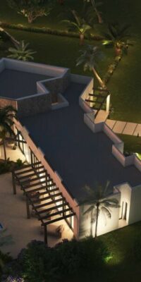 Prachtige huis in Ibiza-stijl in aanbouw