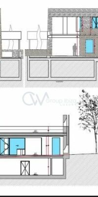 Kavel met goedgekeurd luxe villaproject in San Francesc