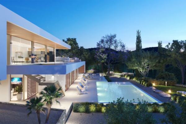 Villas contemporaines avec vue imprenable dans une communauté fermée