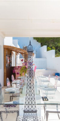 Maison de ville à Cala Carbo avec piscine à débordement et vue sur Es Vedrà